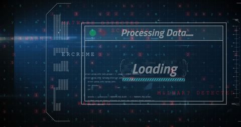 Digital Data Processing Interface with Loading Screen Effects - Download Free Stock Images Pikwizard.com