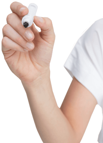 Caucasian Woman's Hand Writing with Marker on Transparent Background - Download Free Stock Videos Pikwizard.com