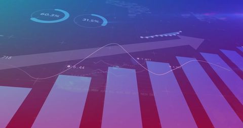 Abstract Data Processing with Digital Graph Elements - Download Free Stock Images Pikwizard.com
