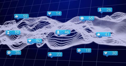 Social Engagement Waveform Visualizing Real-Time Likes Comments Followers for Analytics