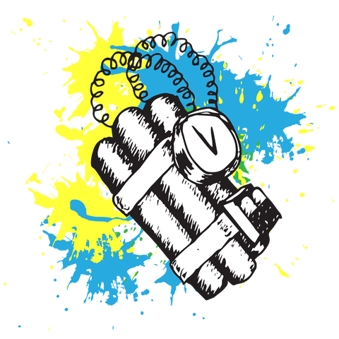 splatters behind time bomb on transparent background symbolizing crisis - Download Free Stock Videos Pikwizard.com