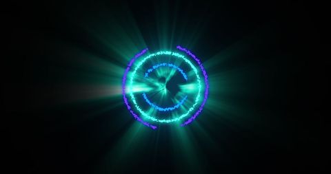 Glowing Circles with Radiant Light Over Dark Background - Download Free Stock Images Pikwizard.com