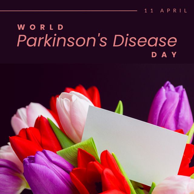 World Parkinson's Disease Day with Colorful Flowers - Download Free Stock Templates Pikwizard.com