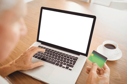 elderly man making online purchase on laptop with credit card - Download Free Stock Videos Pikwizard.com