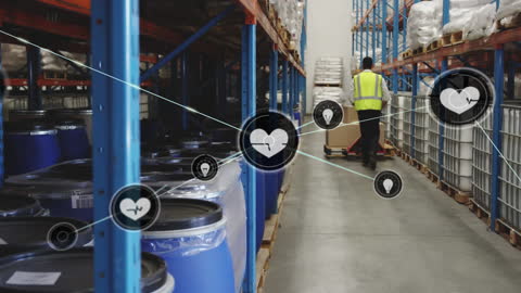 Digital Network Overlays in Busy Warehouse