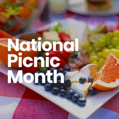 fresh fruity picnic spread celebrating national picnic month - Download Free Stock Templates Pikwizard.com