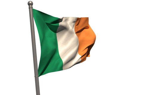 irish flag waving on pole transparent background illustration - Download Free Stock Videos Pikwizard.com