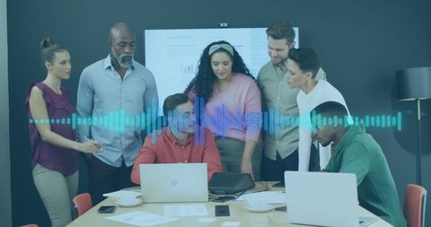 diverse team collaborates on data visualization in modern office - Download Free Stock Images Pikwizard.com