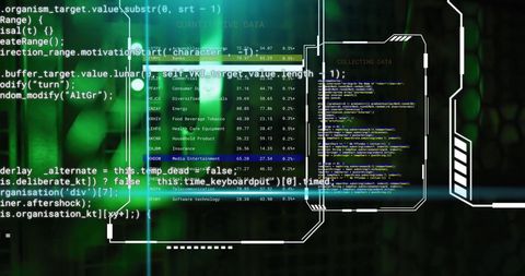 Futuristic Data Collection Interface with Digital Code Overlay - Download Free Stock Images Pikwizard.com