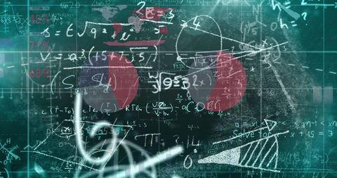 colorful chalkboard with mathematical equations - Download Free Stock Images Pikwizard.com