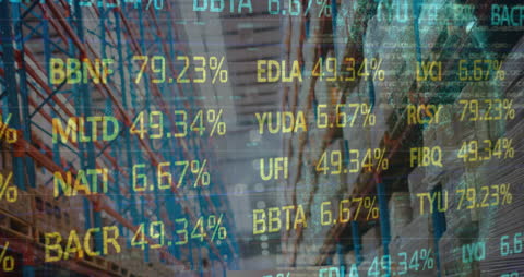 Abstract Animation Merging Financial Data with Industrial Warehouse