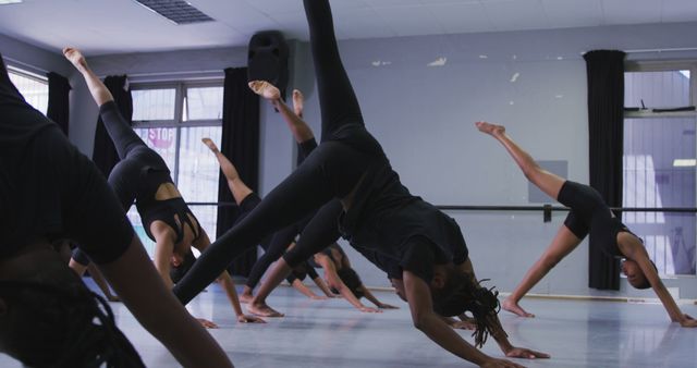 Group of Dancers Practicing Contemporary Dance Routine - Download Free Stock Images Pikwizard.com