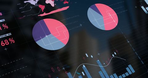 Digital Analytics Dashboard with Pinpoint Maps and Graphs - Download Free Stock Images Pikwizard.com