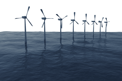 transparent offshore wind turbines array for renewable energy - Download Free Stock Videos Pikwizard.com