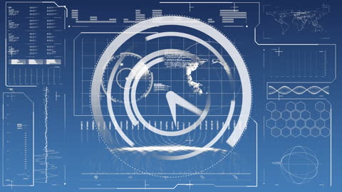 Futuristic Global Finance Data Analysis Interface