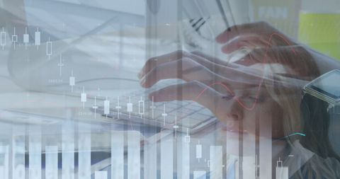 Financial Tech Analysis with Businesswoman and Data Overlay - Download Free Stock Images Pikwizard.com