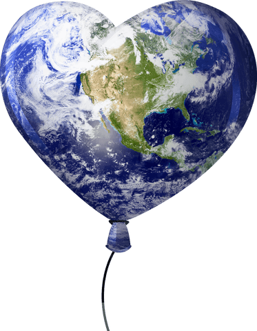 transparent heart-shaped earth balloon illustration - Download Free Stock Videos Pikwizard.com