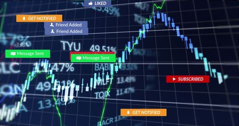 Futuristic Stock Market Concept with Social Media Integration - Download Free Stock Images Pikwizard.com