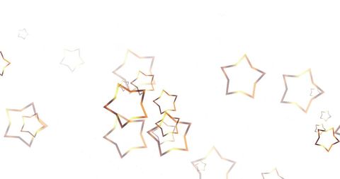Scattered Golden Star Outlines on Light Background