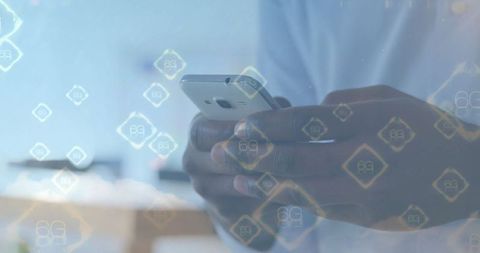 Hands Holding Smartphone with 6G Icons Symbolizing Advanced Connectivity