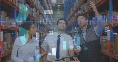 Warehouse Management and Data Analysis Integration - Download Free Stock Images Pikwizard.com