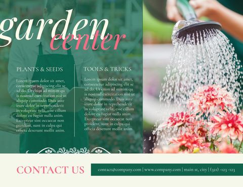 garden center advertisement featuring watering can in action - Download Free Stock Templates Pikwizard.com