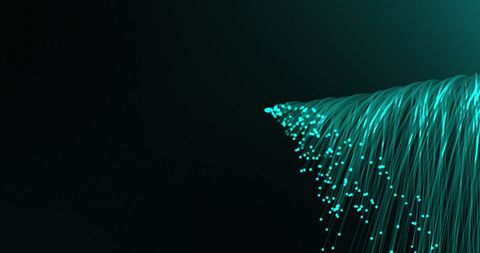 Glowing Neon Fiber Optic Light Trails on Dark Background - Download Free Stock Images Pikwizard.com