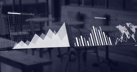 Digital Data Analytics Interface in Contemporary Office Setting - Download Free Stock Images Pikwizard.com