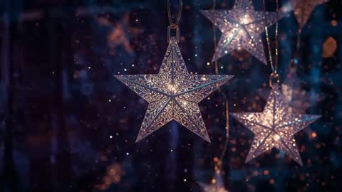 Illuminated Filigree Stars Creating Mystical Ambiance