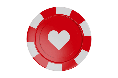transparent red casino chip with heart symbol detailed vector - Download Free Stock Videos Pikwizard.com