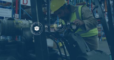 Digital Integration in Warehouse Operations for Efficient Workflow - Download Free Stock Images Pikwizard.com