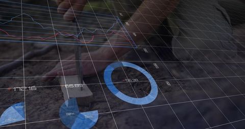 Gardening and data visualization overlay for soil and environmental analysis