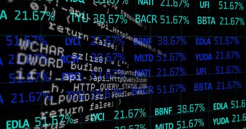 Digital Stock Market Display with Financial Data and Numbers - Download Free Stock Images Pikwizard.com
