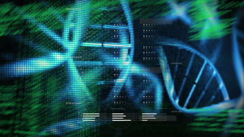 DNA Structures with Digital Symphony Showcasing Innovators of Science