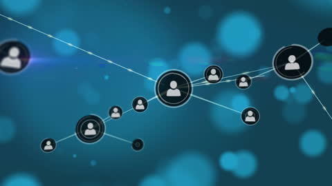 Digital Network Connections in Abstract Futuristic Setting