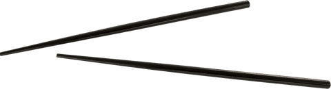 Transparent Black Chopsticks Close-Up with White Background