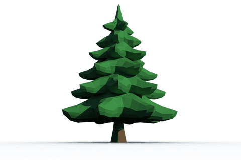 Low Poly Christmas Tree on Transparent Background for Seasonal Design - Download Free Stock Videos Pikwizard.com