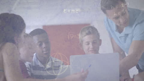 Students Learning with Technology in Classroom Animated by Mathematical Concepts