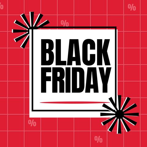 black friday red background with bold text and graphic elements - Download Free Stock Templates Pikwizard.com