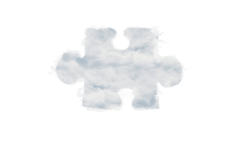 Cloudy Puzzle Piece on Transparent Background for Symbolic Design - Download Free Stock Videos Pikwizard.com