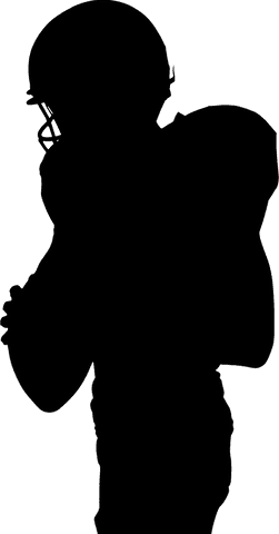 silhouette of football player with rugby ball on transparent background - Download Free Stock Videos Pikwizard.com