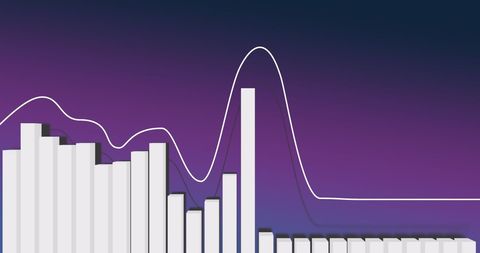 Dynamic Data Visualization on Vibrant Purple Background - Download Free Stock Images Pikwizard.com