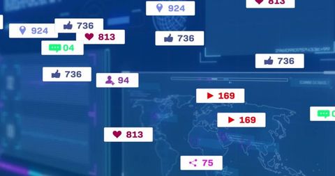 Digital Interface with Social Media Engagement Insights