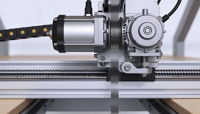 Precision gantry actuator and gearbox assembly with timing belt, pulley and linear rail