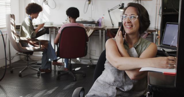 Creative Professionals Working in Shared Studio Space - Download Free Stock Images Pikwizard.com