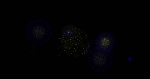 Digital Fireworks Display on Black Background - Download Free Stock Images Pikwizard.com