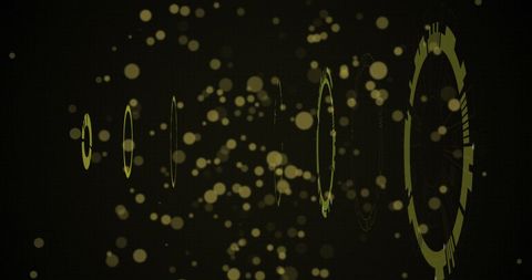 Glowing Digital Interface with Scanning Circles and Dots