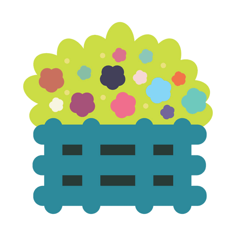 colorful flower basket illustration on transparent background - Download Free Stock Videos Pikwizard.com