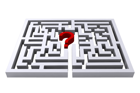 complex maze with red question mark on transparent background - Download Free Stock Videos Pikwizard.com