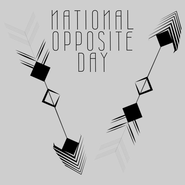 Abstract Graphic Illustrating National Opposite Day with Contrasting Arrows - Download Free Stock Templates Pikwizard.com